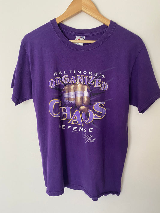 Baltimore Ravens Football 'Organised Chaos Defense' T-Shirt - M